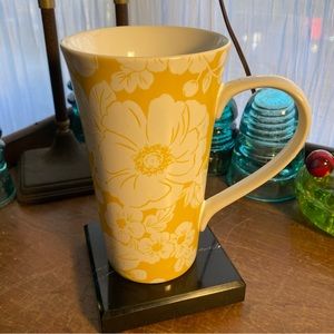 222 fifth Yellow Floral Latte Mug